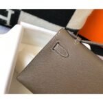 HERM Kelly Pochette Bag In Taupe Grey Epsom Leather - 图片 5