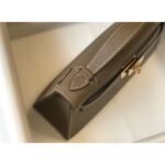 HERM Kelly Pochette Bag In Taupe Grey Epsom Leather - 图片 7