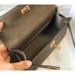 HERM Kelly Pochette Bag In Taupe Grey Epsom Leather - 图片 8