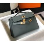 HERM Kelly Pochette Bag In Vert Amande Epsom Leather - 图片 4