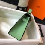 HERM Kelly Pochette Bag In Vert Criquet Epsom Leather - 图片 2