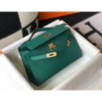 HERM Kelly Pochette Bag In Vert Veronese Epsom Leather - 图片 4