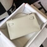 HERM Kelly Pochette Bag In White Epsom Leather - 图片 2