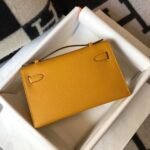 HERM Kelly Pochette Bag In Yellow Epsom Leather - 图片 2