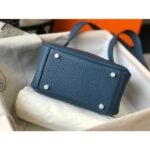 HERM Lindy Mini Bag In Blue Agate Clemence Leather PHW - 图片 3