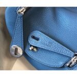 HERM Lindy Mini Bag In Blue Agate Clemence Leather PHW - 图片 5