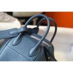 HERM Lindy Mini Bag In Blue Agate Clemence Leather PHW - 图片 6