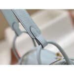 HERM Lindy Mini Bag In Blue Brume Clemence Leather GHW - 图片 5