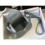 HERM Lindy Mini Bag In Blue Lin Clemence Leather GHW - 图片 7