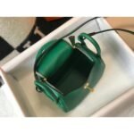 HERM Lindy Mini Bag In Green Clemence Leather GHW - 图片 5