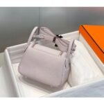 HERM Lindy Mini Bag In Mauve Pale Clemence Leather PHW - 图片 2