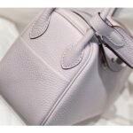 HERM Lindy Mini Bag In Mauve Pale Clemence Leather PHW - 图片 4