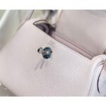 HERM Lindy Mini Bag In Mauve Pale Clemence Leather PHW - 图片 5