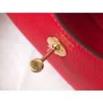 HERM Lindy Mini Bag In Red Clemence Leather GHW - 图片 5