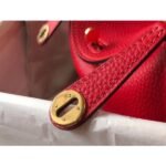 HERM Lindy Mini Bag In Red Clemence Leather GHW - 图片 8
