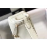 HERM Lindy Mini Bag In White Clemence Leather GHW - 图片 4