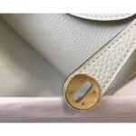 HERM Lindy Mini Bag In White Clemence Leather GHW - 图片 5
