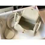 HERM Lindy Mini Bag In White Clemence Leather GHW - 图片 8
