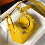 HERM Lindy Mini Bag In Yellow Clemence Leather GHW