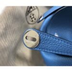 HERM Lindy 26cm Bag In Blue Agate Clemence Leather PHW - 图片 5