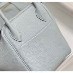 HERM Lindy 26cm Bag In Blue Brume Clemence Leather GHW - 图片 5