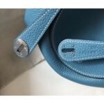 HERM Lindy 26cm Bag In Blue Jean Clemence Leather PHW - 图片 4