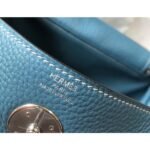 HERM Lindy 26cm Bag In Blue Jean Clemence Leather PHW - 图片 6