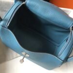 HERM Lindy 26cm Bag In Blue Jean Clemence Leather PHW - 图片 7