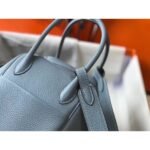 HERM Lindy 26cm Bag In Blue Lin Clemence Leather PHW - 图片 4