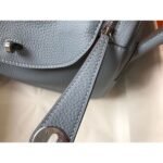 HERM Lindy 26cm Bag In Blue Lin Clemence Leather PHW - 图片 5