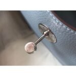 HERM Lindy 26cm Bag In Blue Lin Clemence Leather PHW - 图片 7