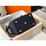 HERM Lindy 26cm Bag In Navy Blue Clemence Leather GHW - 图片 8
