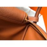 HERM Lindy 26cm Bag In Gold Clemence Leather GHW - 图片 7