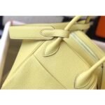 HERM Lindy 26cm Bag In Jaune Poussin Clemence Leather GHW - 图片 6