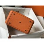 HERM Lindy 26cm Bag In Orange Clemence Leather PHW - 图片 3