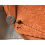 HERM Lindy 26cm Bag In Orange Clemence Leather PHW - 图片 6