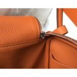 HERM Lindy 26cm Bag In Orange Clemence Leather PHW - 图片 7