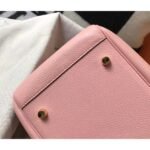 HERM Lindy 26cm Bag In Pink Clemence Leather GHW - 图片 4