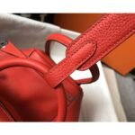 HERM Lindy 26cm Bag In Red Clemence Leather PHW - 图片 3