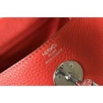 HERM Lindy 26cm Bag In Red Clemence Leather PHW - 图片 6