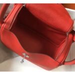 HERM Lindy 26cm Bag In Red Clemence Leather PHW - 图片 7