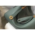 HERM Lindy 26cm Bag In Vert Amande Clemence Leather GHW - 图片 3