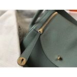 HERM Lindy 26cm Bag In Vert Amande Clemence Leather GHW - 图片 5