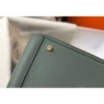 HERM Lindy 26cm Bag In Vert Amande Clemence Leather GHW - 图片 8