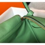 HERM Lindy 26cm Bag In Vert Criquet Clemence Leather GHW - 图片 7