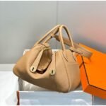 HERM Lindy 30cm Bag In Chai Clemence Leather GHW - 图片 3