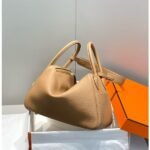 HERM Lindy 30cm Bag In Chai Clemence Leather GHW - 图片 4