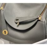 HERM Lindy 30cm Bag In Gris Meyer Clemence Leather GHW - 图片 6