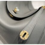 HERM Lindy 30cm Bag In Gris Meyer Clemence Leather GHW - 图片 9