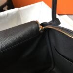 HERM Lindy 30cm Bag In Black Clemence Leather GHW - 图片 7